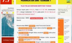 Gempa M 7.7 Guncang Sulut, BMKG Keluarkan Peringatan Dini Tsunami Status SIAGA!